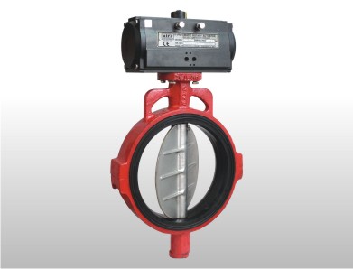 Pneumatic 2 Piece Replaceable Muffler Butterfly Valve