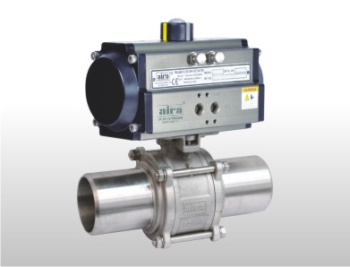 PNEUMATIC ACTUATOR BUT WELD BALL VALVE